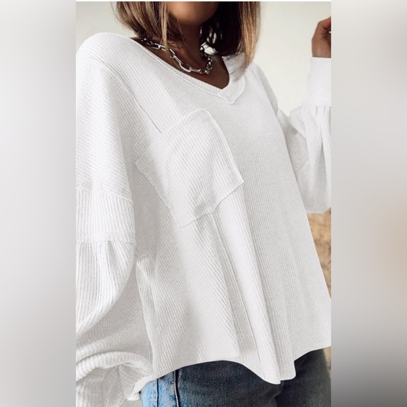 BTFBM White Long Sleeve Top - Picture 5 of 13